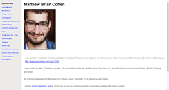 Desktop Screenshot of matthewbriancohen.com