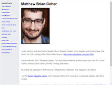 Tablet Screenshot of matthewbriancohen.com